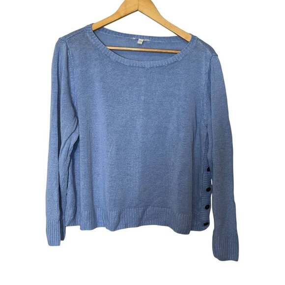 Eileen Fisher 100% Linen Sweater Light Blue XL Womens - Picture 2 of 8